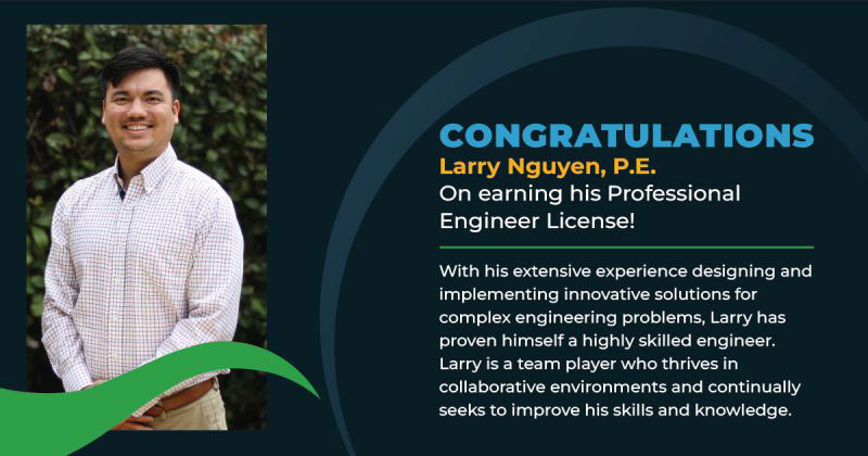 Congratulations to Larry Nguyen